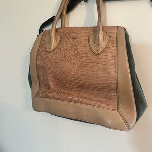 Faux Suede and Croc Bag